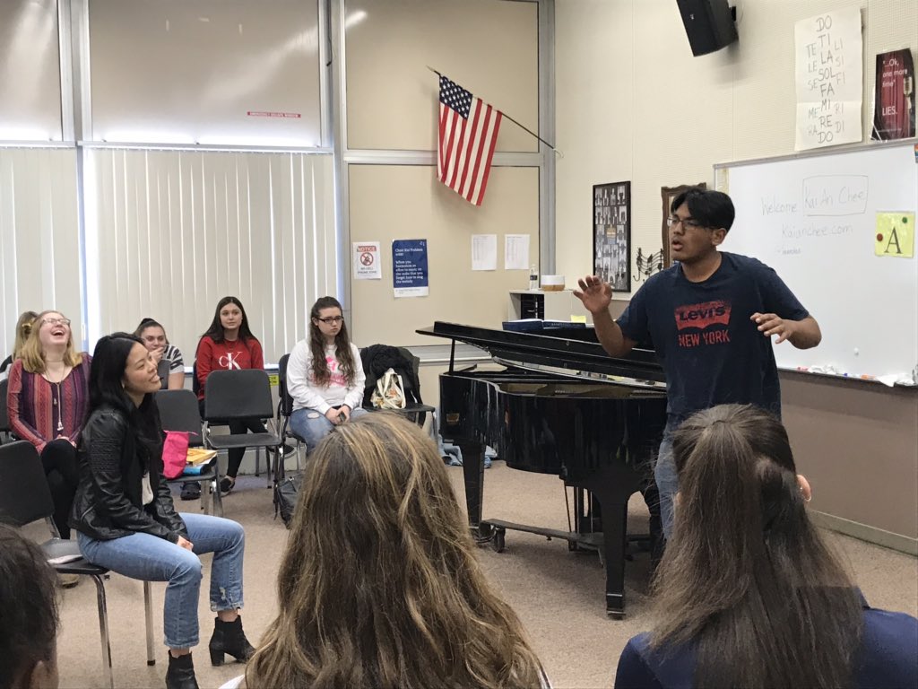 More pics from today’s master class with Kai An from <a href="/MissSaigonUS/">Miss Saigon</a> and @gchschoir