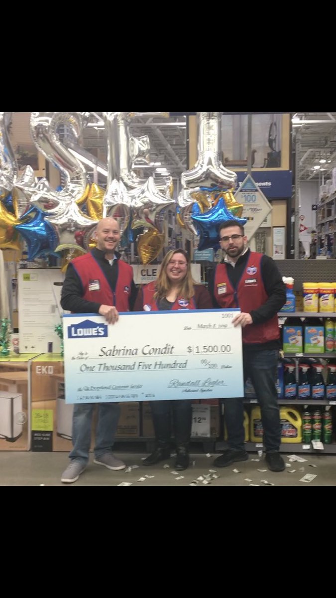 DanielSM2233's tweet photo. Congratulations to Sabrina!!!!! Not only was she selected as employee of the month, she also won $1500 and a week of vacation!!!! Thank your for all you to, we appreciate it!!! @Legler1363 @l_abbatecola @Goofy17Tami @jmarigiuli  #lowes #ssei #thebigcheck https://t.co/vdCrMyUw9y
