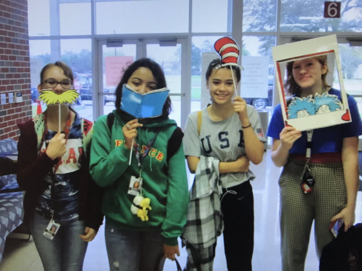 AfarleyNc's tweet photo. Great week celebrating Dr. Seuss and Read Across America at North Campus HS! https://t.co/awlmtpf2At