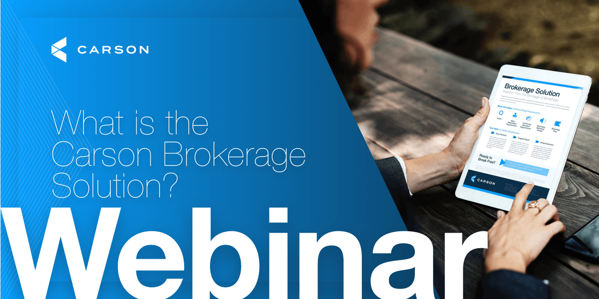 What is the Carson Brokerage Solution and how does it work? Join Ryan Oleson, Director of Brokerage Operations at Carson, for a webinar on March 14 at 1 PM CT and learn more! Register now here: bddy.me/2XNIdz2