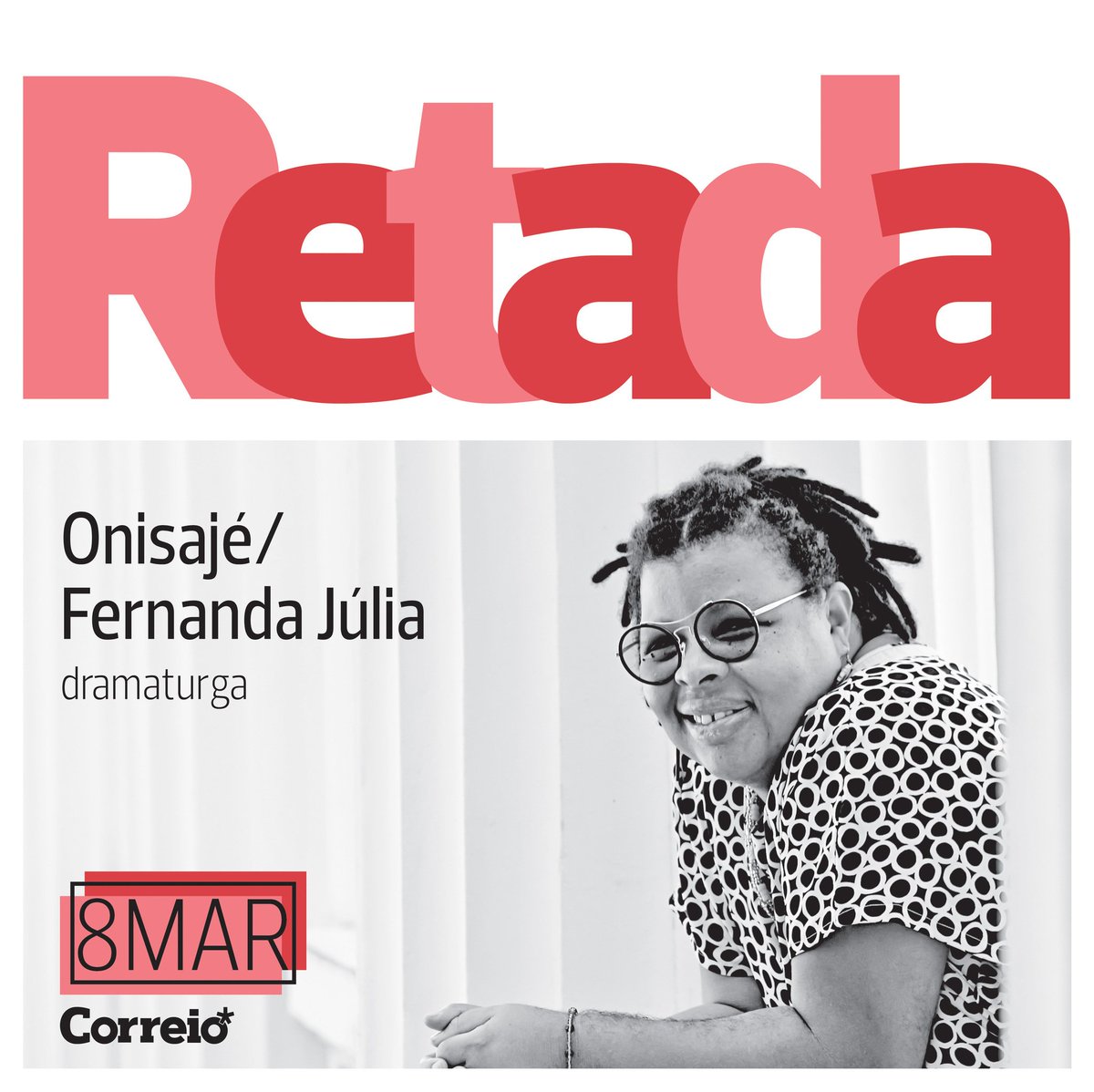 correio24horas's tweet photo. Onisajé/ Fernanda Júlia, que é dramaturga, fundadora e diretora do Núcleo Afrobrasileiro de Teatro de Alagoinhas (NATA), a primeira mulher negra a dirigir um espetáculo da Companhia de Teatro da Ufba #retada #8demarço #DiaInternacionalDaMulher https://t.co/aPsveMU9Xp