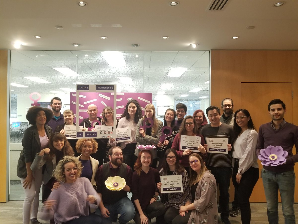 CisionQC's tweet photo. Bonne Journée Internationale de la Femme de l'équipe @Cision Empower Montréal!

#JourneeDeLaFemme #IWD2019 https://t.co/2ZSZ6vk9OT