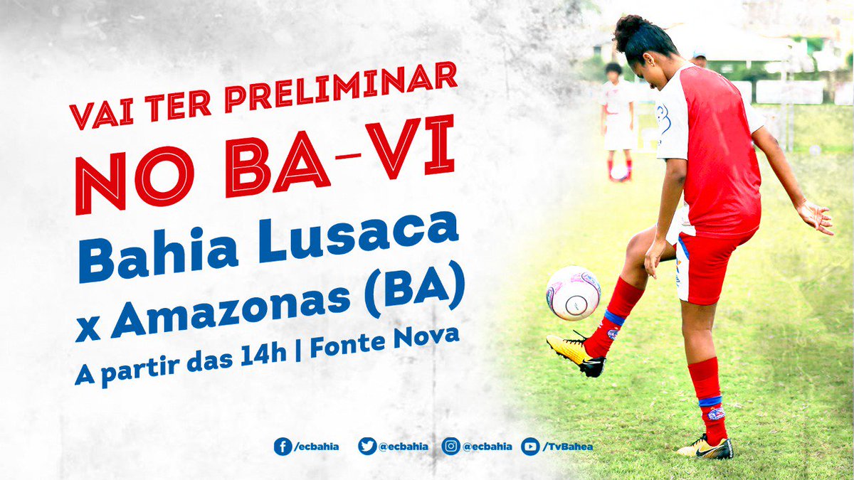 🙋🏽‍♀️ Notícia massa neste #DiaDaMulher! Pela 1ª vez, o time feminino tricolor atuará na Fonte Nova! Será na preliminar do Ba-Vi #Bahia88