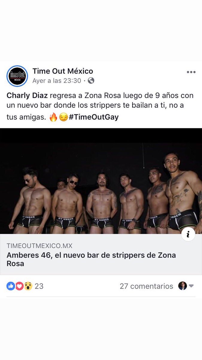 1rnestKaplan's tweet photo. Muchas Gracias a revista #TimeOutMexico Gracias a todos  por seguir este concepto y muchas Felicidades al Sr. @CharlyDiaz69 por mantener el único y original concepto HOMBRE A HOMBRE y ahora en Zona Rosa asi como Coyoacan DONDE LOS STRIPPERS TE BAILAN A TI ... NO A TUS AMIGAS https://t.co/HG3SCSr4zO