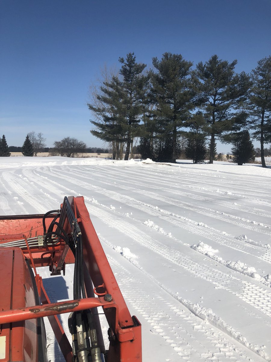 ryanarthur21's tweet image. One day wrenching the next clearing greens to try and help the ice to melt- about 2" of ice on most greens and 3-6" of snow #canthurt #bringonspring