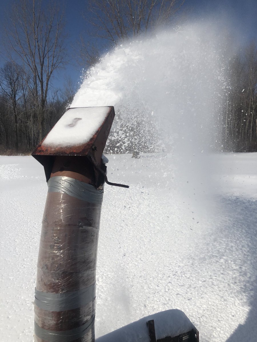 ryanarthur21's tweet image. One day wrenching the next clearing greens to try and help the ice to melt- about 2" of ice on most greens and 3-6" of snow #canthurt #bringonspring