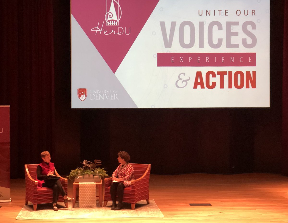 Celebrating women on #internationalwomenday #HerDU2019 fireside chat w/ 2 incredible women leaders <a href="/ChancellorChopp/">Rebecca Chopp</a> and Colleen Abdoulah at  #playingthelonggame #womenleadership