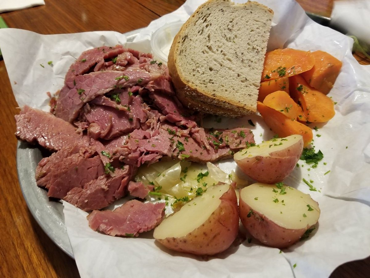 RochesterDeli's tweet photo. Come join us for an EARLY CELEBRATION! SATURDAY, 3/16/19 from 10-6pm. Chef Dan's Corned Beef and Cabbage and Irish Lamb Stew will be available for Dine In or Carryout! #StPatricksDay2019 #CornedBeef https://t.co/Igev3XZIQm