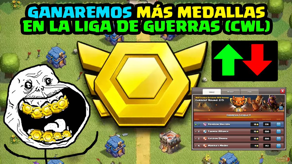 🎥BUENAS NOTICIAS: Ahora Ganaremos MÁS MEDALLAS en la Liga de Guerra de Clanes (CWL) youtu.be/uldJPB4tZbY 👉👉

Calculadora Actualizada estrategiascoc.com/tiempo/medalla… 

#ClashOfClans #CWL