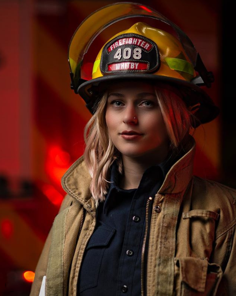 LION_Gear's tweet photo. I CAN &amp; I WILL. | Today's #InternationalWomensDay&amp; we'd like  to send a special shout-out to the women of the fire service. So to female firefighters &amp; EMTs everywhere, we salute you today &amp; every day for helping to keep us safe.  #shecandoit #StarfieldLION  (photo: Myscha Bahr) https://t.co/wr9L8s4hwr