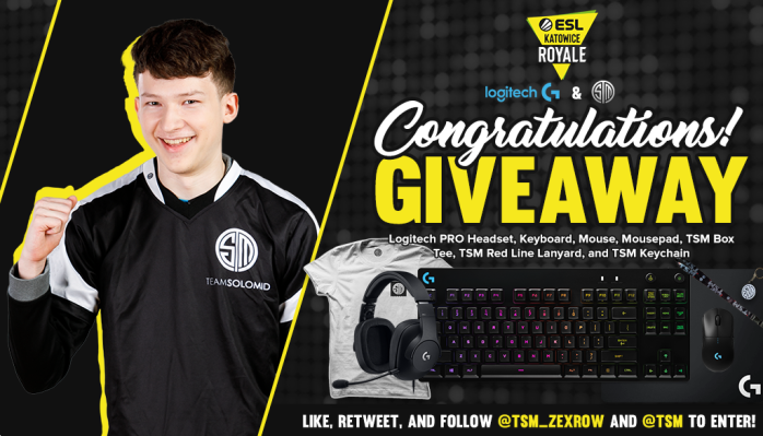 ZexRow's tweet photo. I’m giving back to celebrate my performance at ESL Katowice! Enter my giveaway for a chance to play like a pro with the @LogitechG PRO setup! https://t.co/UvC8oPdOaY