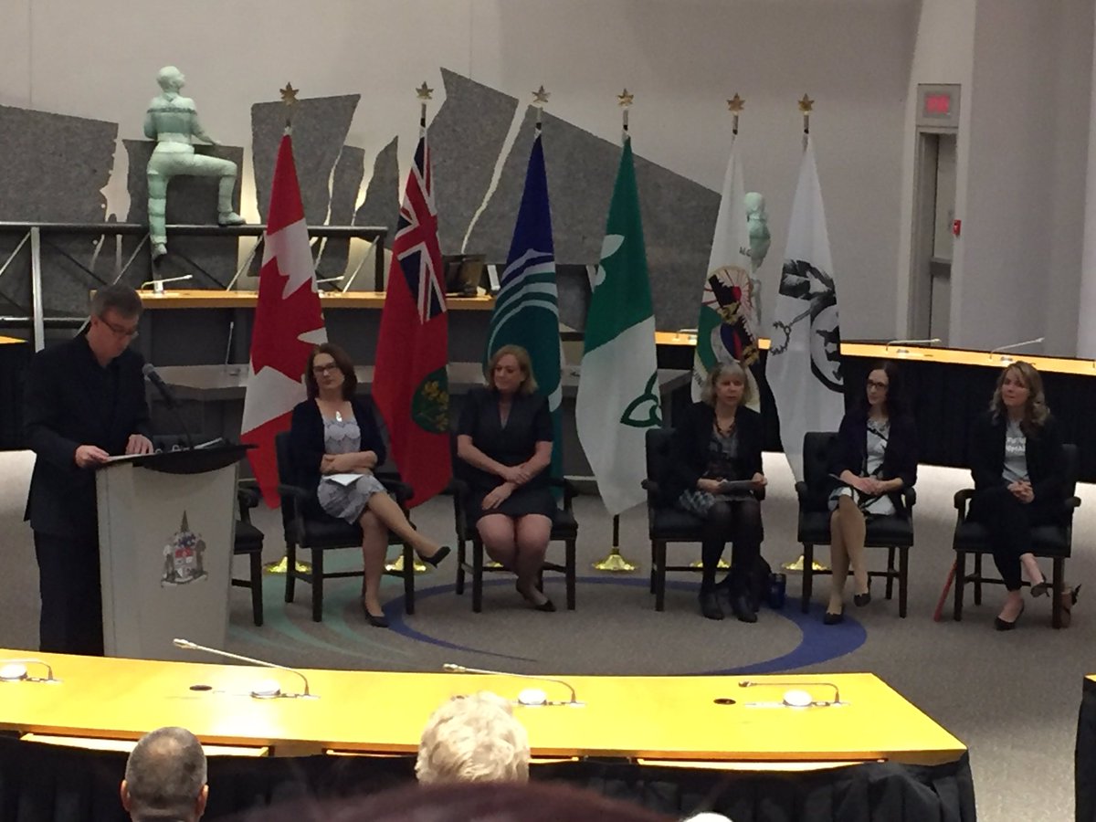 ElenaPierce22's tweet photo. Full house for @ottawacity #IWD event, incl. 65 embassy reps, to launch its gender equity &amp; diversity strategy.  @WomenON Minister speaks of work with city to address violence against women. “We are not equal if the young women are not equal”. https://t.co/8jBNTBTztC