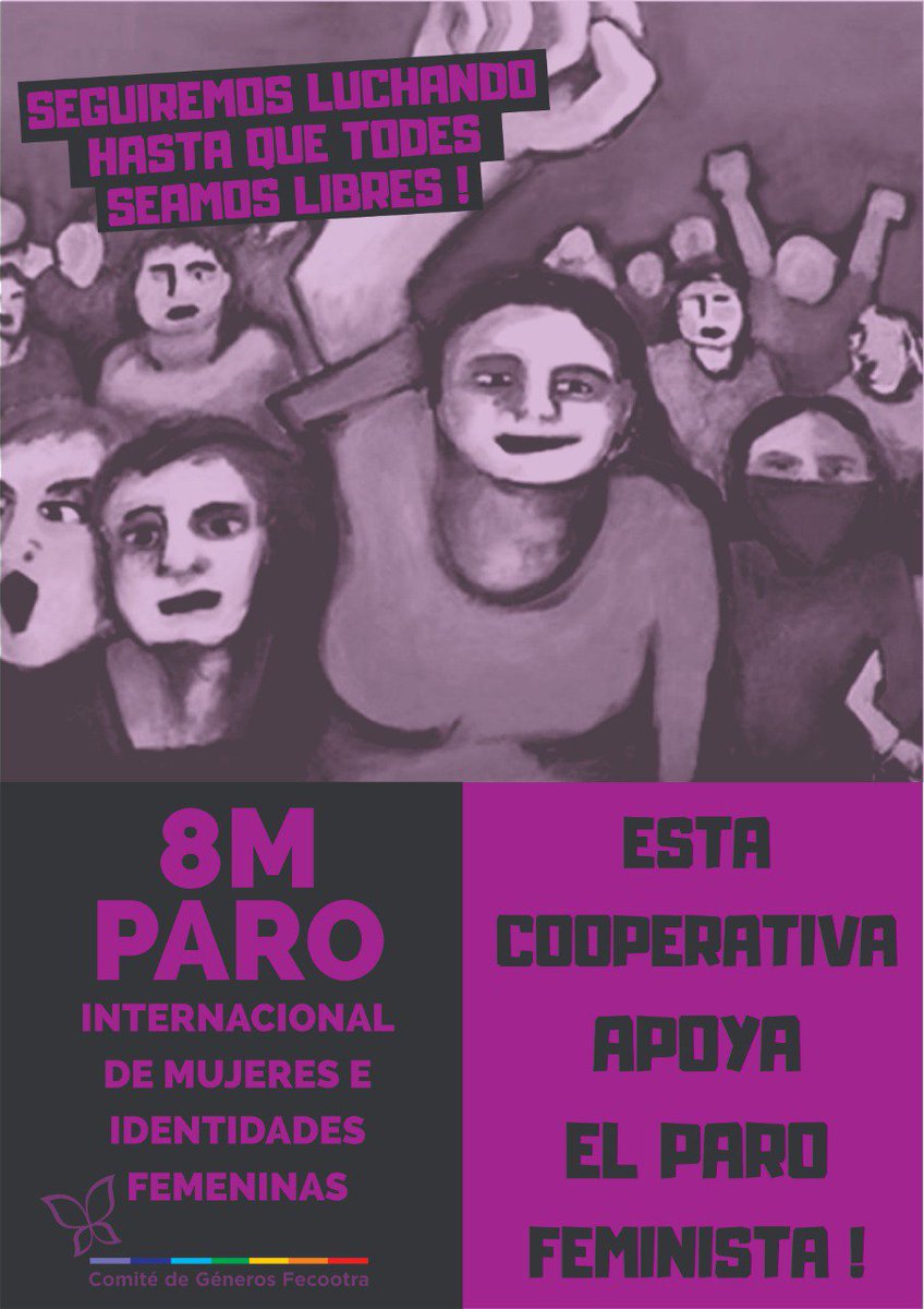 PrismaCoop's tweet photo. #8M #ParoInternacionalFeministaPlurinacional #NosotrasParamos #NosotresParamos #AbortoLegalYa #NiñasNoMadres #NosMueveElDeseo y #VivasLibresyDesendeudadasNosQueremos. https://t.co/GzzYFxa5uP