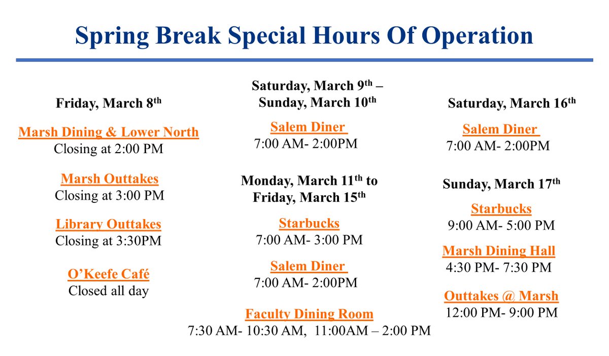 SALEMSTATEEATS's tweet photo. We hope everyone has a relaxing and safe spring break! https://t.co/mwPjjrjIuS