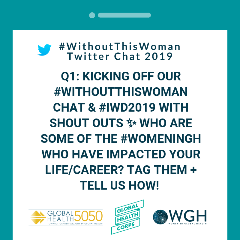 ghcorps's tweet photo. Q1: Kicking off our #WithoutThisWoman chat & #IWD2019 with shout outs ✨ Who are some of the #womeninGH who have impacted your life/career? Tag them + tell us how! #GH5050 #IWD2019 #womeninGH #BalanceforBetter https://t.co/oB7BhdmMnD