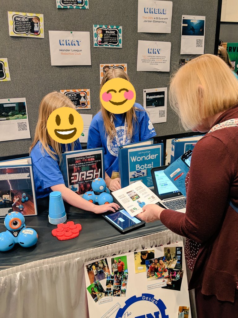 shulertech's tweet image. Awesome day with the Robotics Club at #ncties19!  Students created their own presentation about coding and answered questions.  They were amazing and had a lot of fun! #WonderLeague #STEAM
