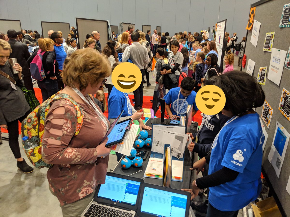 shulertech's tweet image. Awesome day with the Robotics Club at #ncties19!  Students created their own presentation about coding and answered questions.  They were amazing and had a lot of fun! #WonderLeague #STEAM