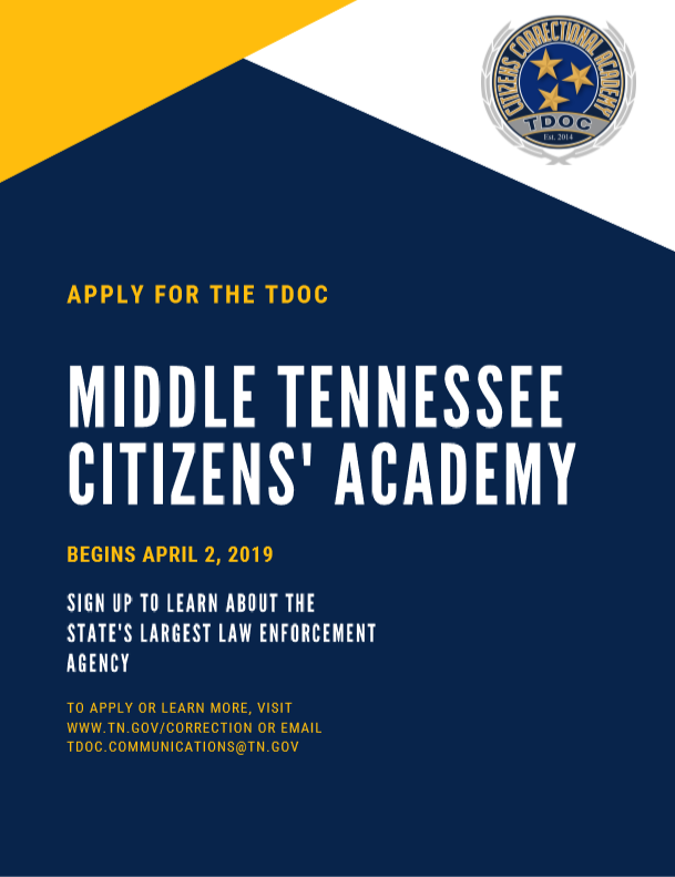 TNTDOC1's tweet photo. Today's the last day to submit your application for our Spring Citizens' Academy! If you're interested in the incredible program, make sure you get your apps & corresponding paperwork submitted by 4:30 pm CT today!
#citizensacademy #transparentTN
https://t.co/7Q34tqcT0x https://t.co/bjKKpdSewO