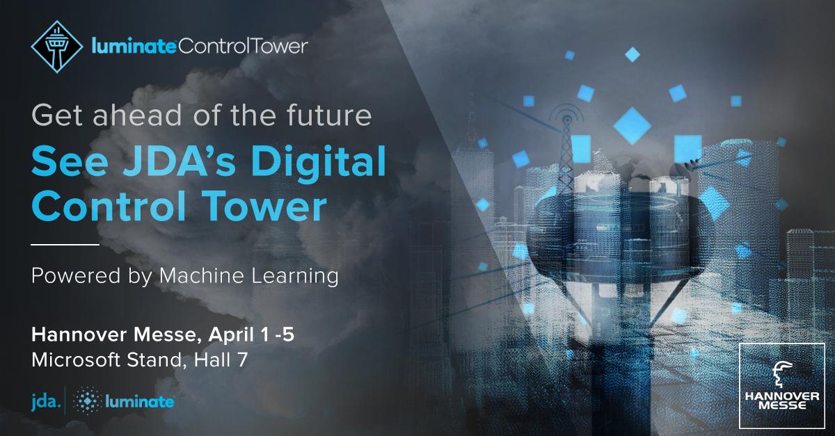 paulmdyer's tweet photo. Going to @hannover_messe? See the future of #SupplyChain at the world’s biggest manufacturing event: Visit @JDASoftware in Halle 7 on the @Microsoft Stand: https://t.co/gZwj5UKajT #MachineLearning #AI https://t.co/oLV0MWeEEE
