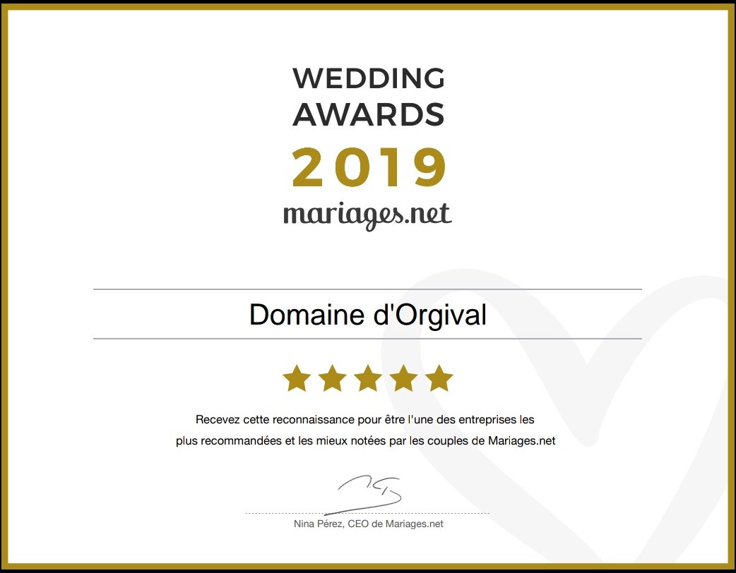 domainedorgival's tweet photo. Merci à nos mariés de leur confiance, leurs commentaires nous permettent une nouvelle fois d'obtenir le #WeddingAwards de @Mariagesnet !!! https://t.co/JoIaAxBDkt