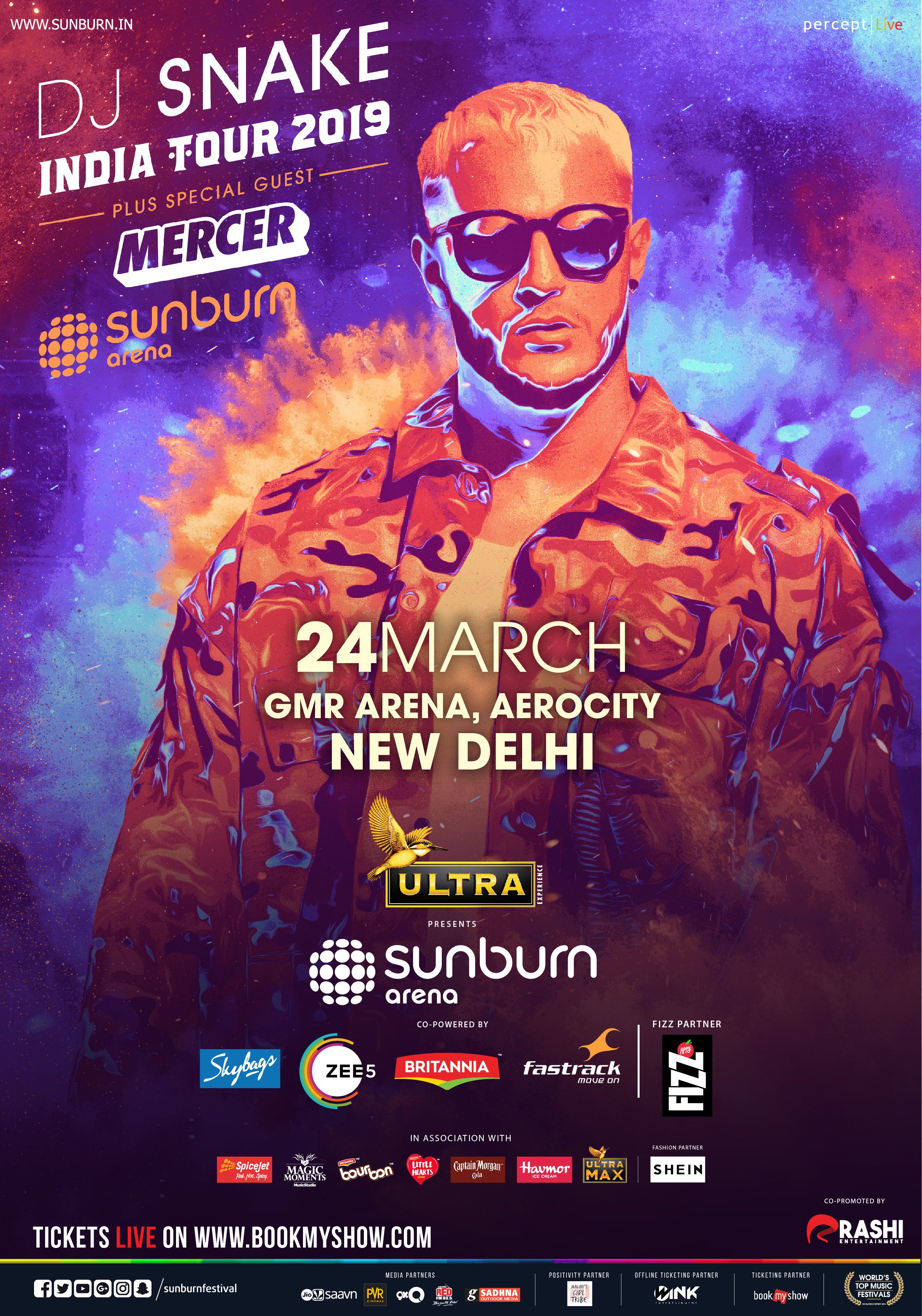 Sunburn Festival Alert We Are Stoked To Bring Mercer Along With Djsnake For Sunburnarena This March 19 Mumbai 21 March Mmrda Grounds Bengaluru 22 March