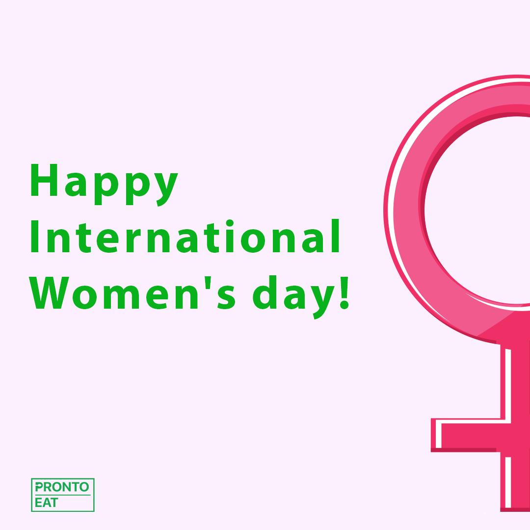 ProntoEat's tweet photo. Happy International Women's day! To all the amazing women thank you for being you! 

#internationalwomensday #IWD2019 #foodTech #startup https://t.co/t0bwtPJPiW