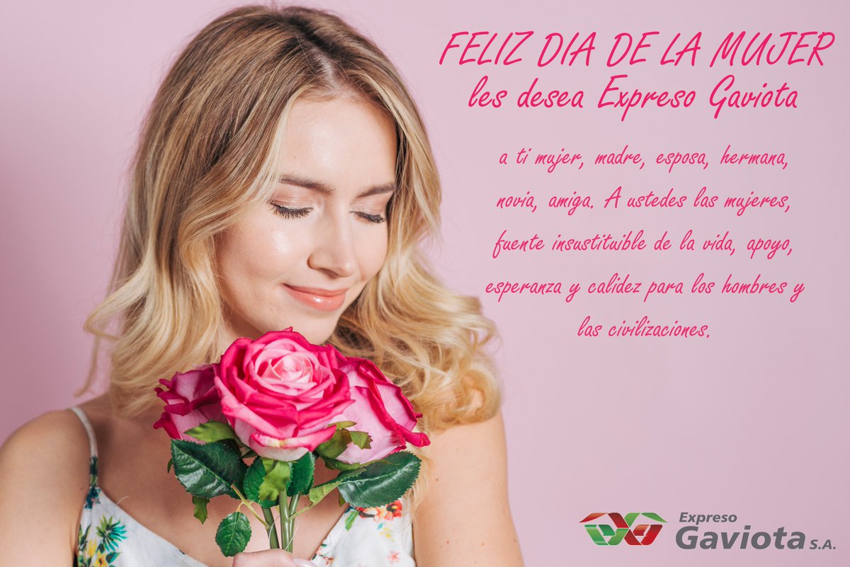 ExpresoGaviota's tweet photo. FELIZ DÍA DE LA MUJER. 😍🙊❤️🌹

#colombia #bogota #diadelamujer #cundinamarca https://t.co/kBb4wNy5iw