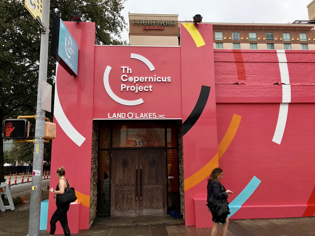 The #copernicusproject by @LandOLakesInc is officially underway at #SXSW2019! You don’t want to miss the first panel discussion: “The Future of Society Is on Our Children’s Dinner Plate” at 1:30 p.m. on the corner of East 5th Street and Trinity.