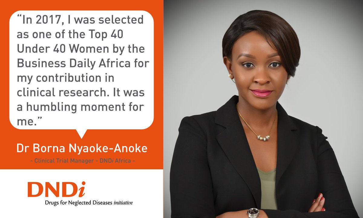 DNDi's tweet photo. Meet Dr Borna Nyaoke-Anoke, our Clinical Trial Manager in Nairobi, Kenya. 
She works on clinical trials in different countries: our trial testing a new treatment for #mycetoma and @gardp_amr studies on neonatal #sepsis. #InspiredbyHer https://t.co/SDLhz56ORs