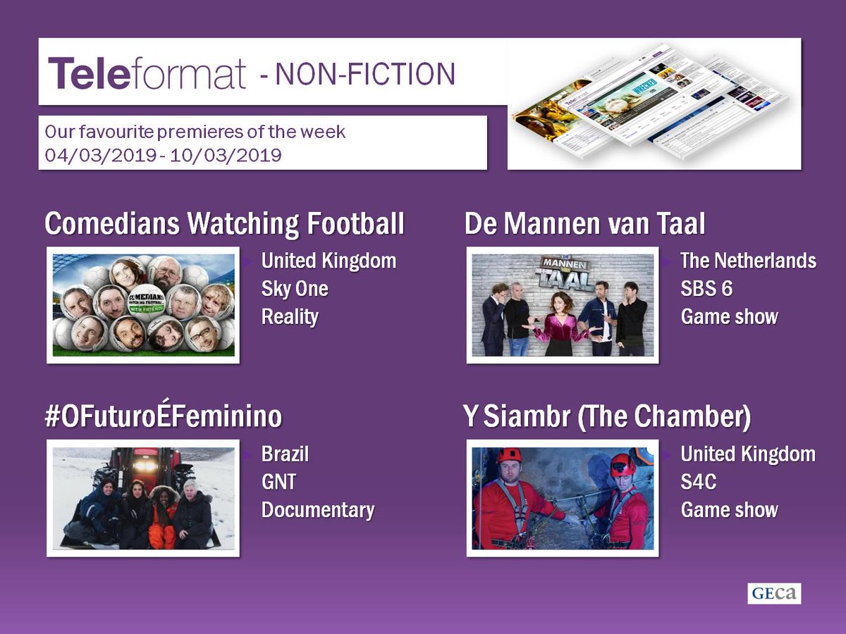 #Football with friends, a linguistic challenges #gameshow, an #underground escape room and, today more than ever, #women discovering the #feminist movement around the world. These are our favourite #premieres of the week. #CWFWF #OFuturoEFeminino #Ysiambr #demannenvantaal #tv
