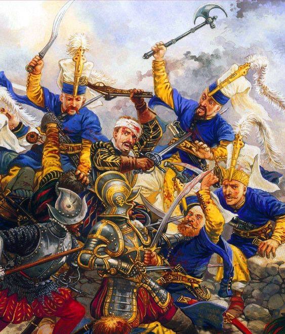 Wedaneus 🇬🇷 on Twitter: "Battle between Ottoman Janissaries and ...