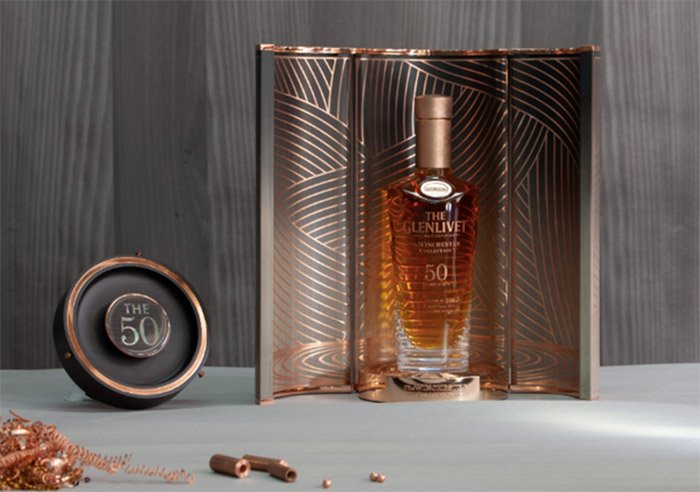 PlanetWhiskies's tweet photo. @TheGlenlivet: Award-winning British designer Bethan Gray designs The Glenlivet's Winchester Collection Vintage 1967, a limited-edition 50-year-old Single Malt Scotch whisky. Read more at https://t.co/YCXnpKTNa9

#theglenlivet #whisky #winchestercollection https://t.co/XQ1kgWZpmF