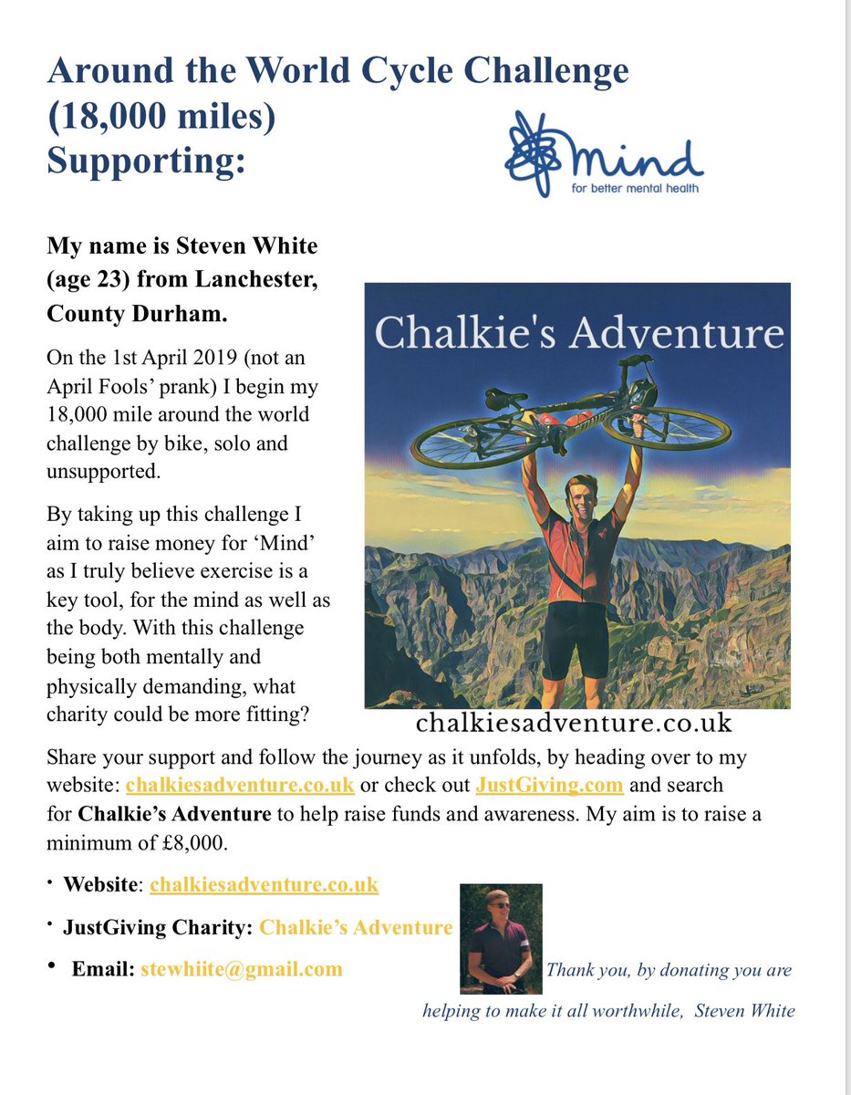 SteWhiite's tweet photo. Please see: https://t.co/foX3QmvssF 
If you would like to follow the ride 🌍
🚴🏼‍♂️
Ste https://t.co/1ev2jN7KY7