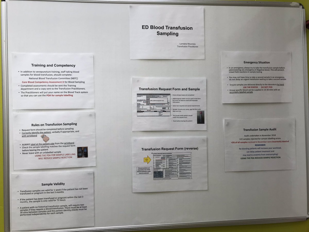 nursejennyw's tweet photo. New ED learning Zone is all about blood transfusion- following on from our recent in situ sim @charlottebaylem @RBCH_NHS #TeamED #ImprovingKnowledgeImprovingCare #EDucate #PracticeEducator #teamRBCH https://t.co/bH3u1lu76R