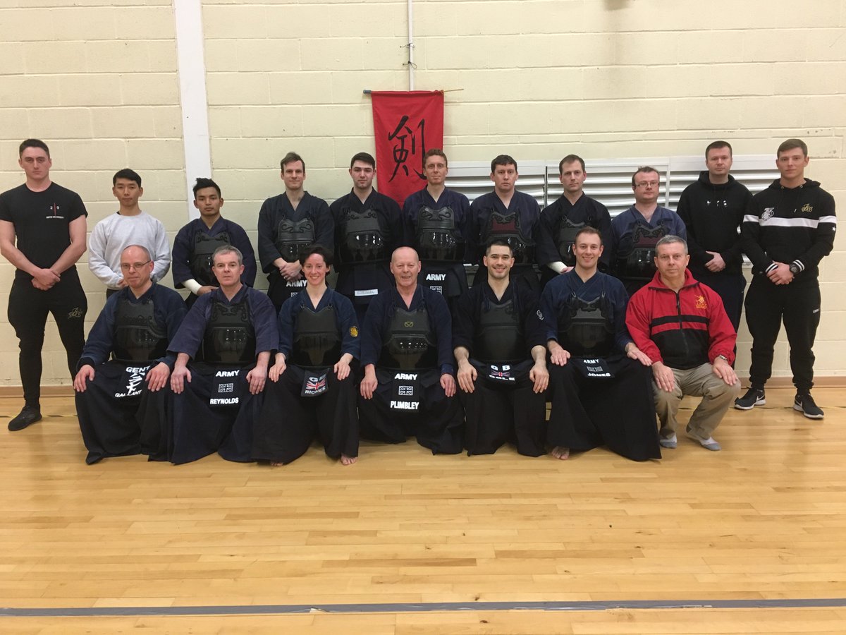 ArmyKendo's tweet photo. Visit by GB Captain and Women's National Champion - Army Kendo Course Day 5 @ArmySportASCB @BritishArmy @ArmySportsLTRY @BritishKendo @DenshinkanKendo @GbKendo https://t.co/s8nJAqY0Tm