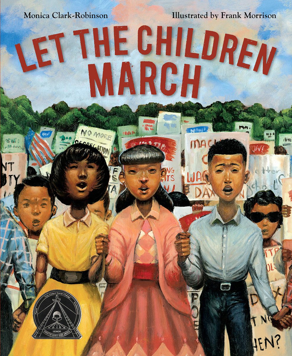 SIES_Library's tweet photo. Loved the Coretta Scott King Award 50th anniversary winners!  My personal fave has to be @MonicaClarkRob's Let the Children March....very moving words and illustrations!  
#CSK50  #SCASL19 https://t.co/Th07Aw90ak