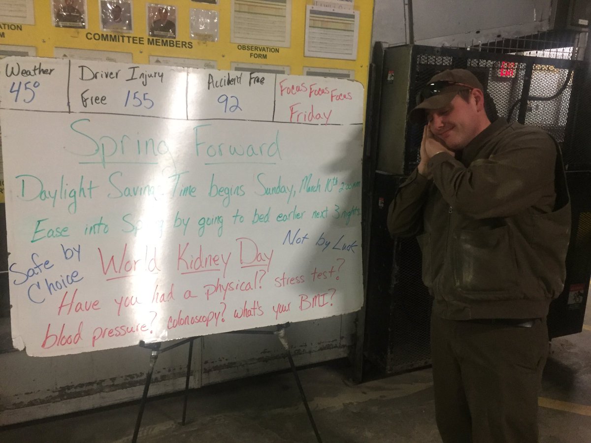 UPStopekasafety's tweet photo. Spring Forward!! Attempt an earlier bedtime the next couple of days to ease into DST. #imasafemaker #cpcdsafety @wardell_hooks @UPSMorganT https://t.co/EtaiCjBlll