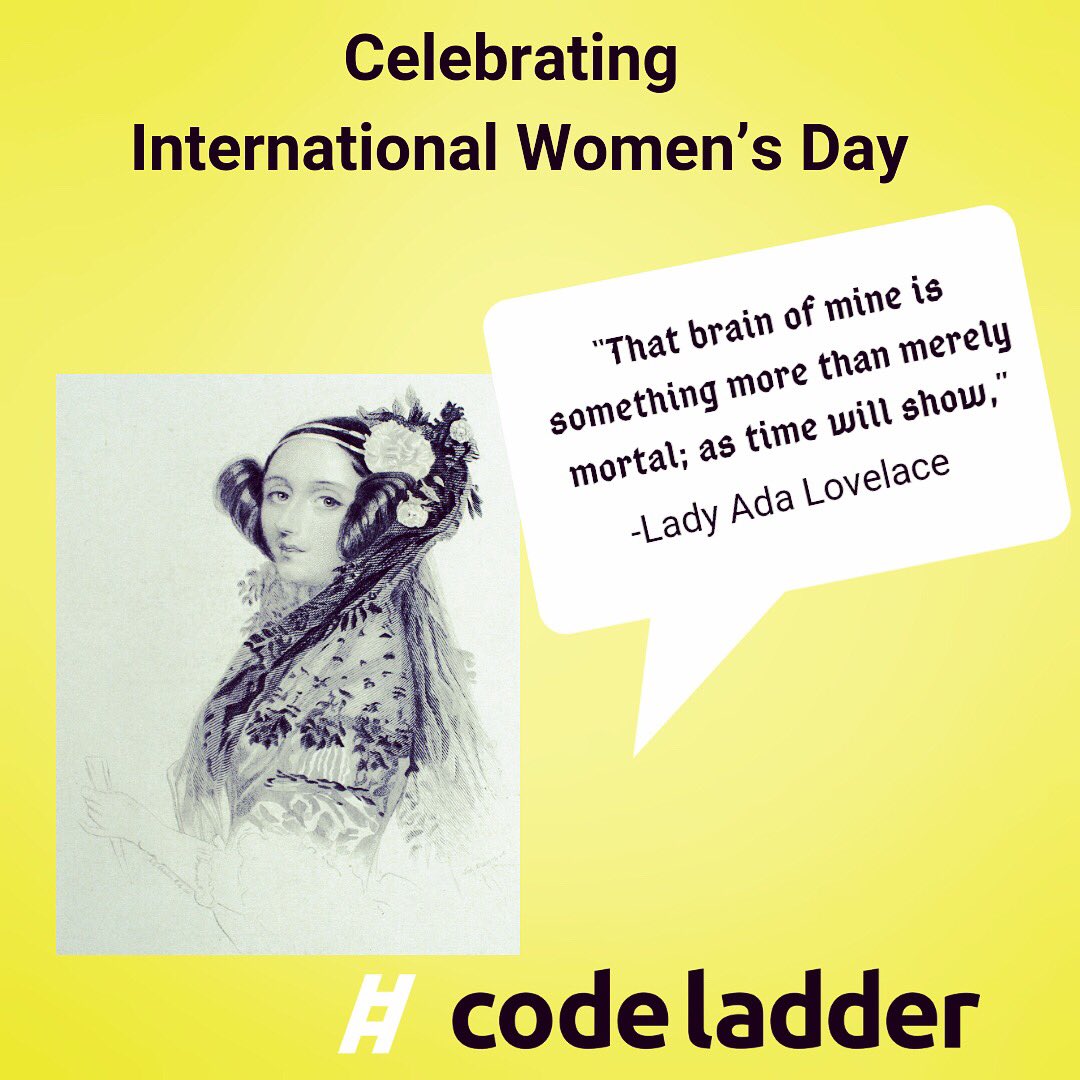 codeladder's tweet photo. Did you know almost 200 yrs ago Lady Ada Lovelace, a young English Mathematician wrote what is often regarded as the first computer program in history? 

https://t.co/yfQCrwaZTm

#InternationalWomensDay2019 #WomenWhoCode #GirlsWhoCode #balanceforbetter2019 #codingforkids https://t.co/pEtg8VZLtO