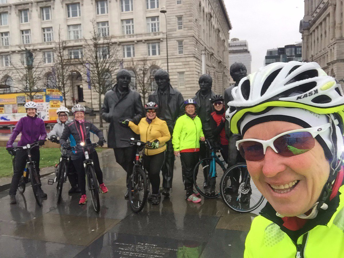 BreezeInLiv's tweet photo. A rainy International Women's Day - but it couldn't stop these amazing Breeze ladies from enjoying a cycle ride through the parks and sights of Liverpool today #thisgirlcan #breezecycling #visitliverpool AND THANK YOU Sara Braidwood for my new selfie stick!!  (Happy) Helen https://t.co/TGtaySH1zN
