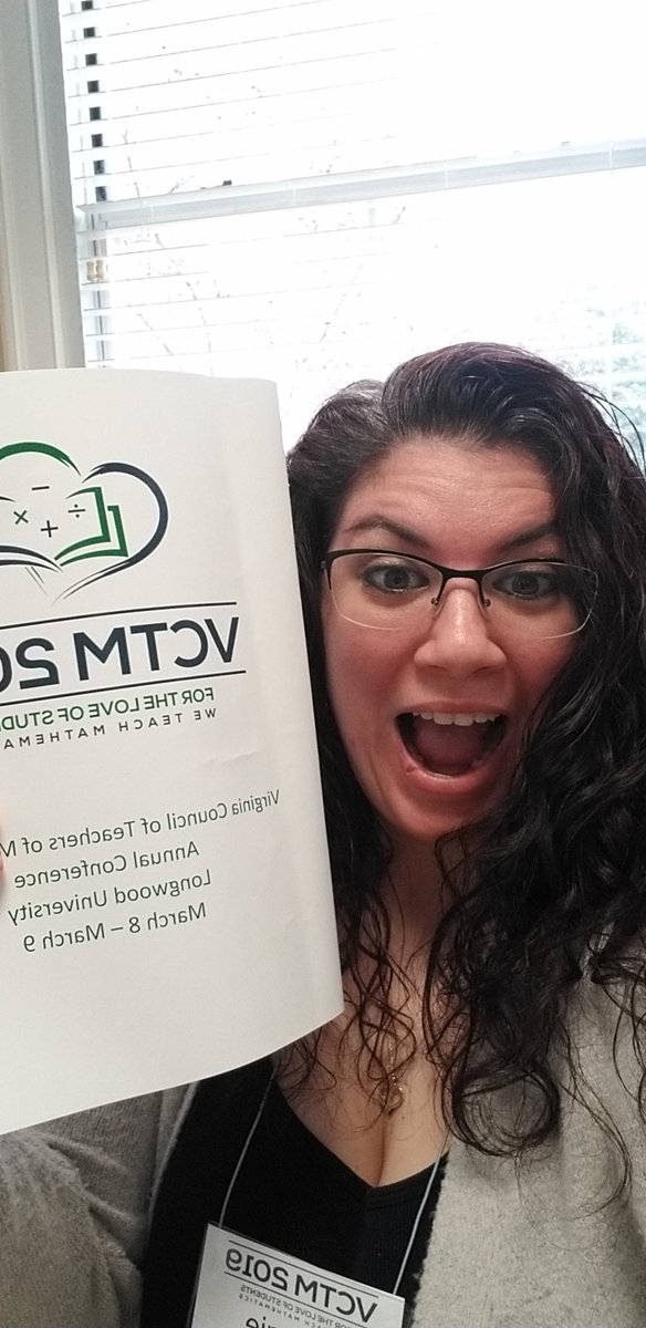 MrsMathPenguin's tweet image. At my first EVER math conference! I&apos;m learning about factoring, too, guys!!!! #TeachersNeverStopLearning #VCTM2019 #FactoringFun #ProudAlgebraTeacher @EMHSMustangs
