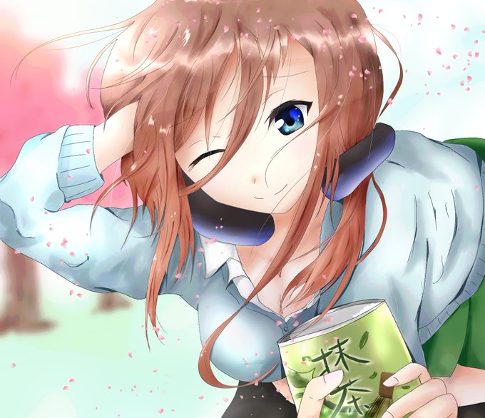 アニィボウさんがTwitterに投稿した中野三玖(五等分の花嫁)のイラスト。