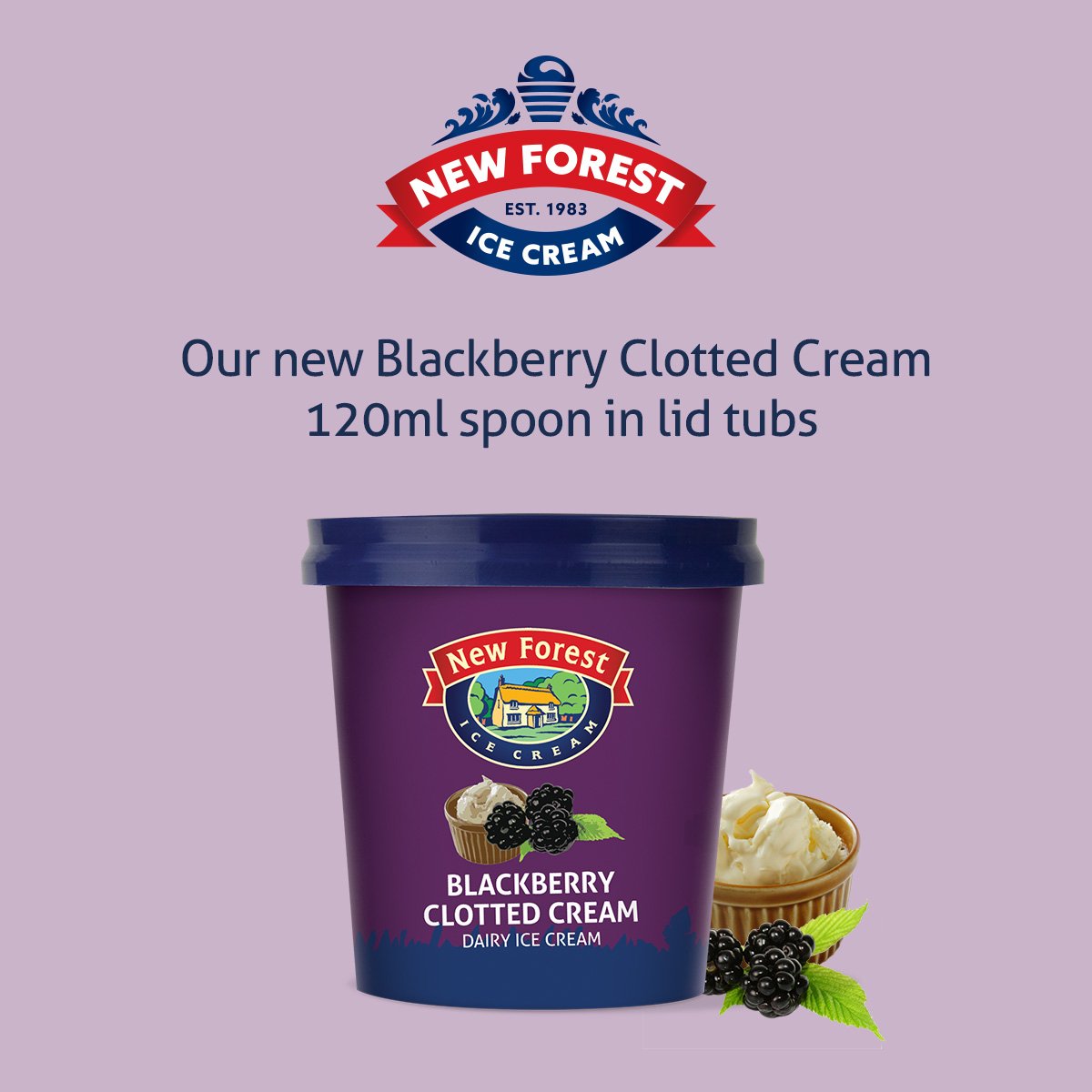 Happy Friday! Our new 120ml Blackberry Clotted Cream tubs are now available. #foodiefriday
