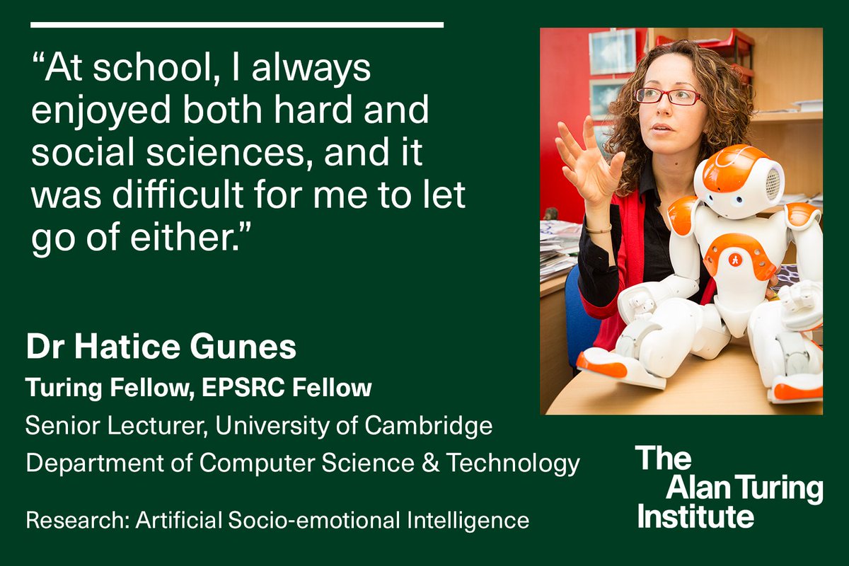 turinginst's tweet photo. HATICE GUNES @HatijeGyunesh
"My research area is an amalgamation of computer science, and psychological and behavioural sciences."
Learn more: https://t.co/1PT7Lka9Ll
#IWD2019 #BalanceForBetter #TuringWomen https://t.co/tCa3yUEa71
