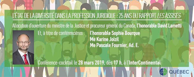 Laetitia_C218's tweet photo. Il me fait grand plaisir d'agir à titre de modératrice lors de l'évènement de l’ABC-Qc, sur la #diversité dans la profession juridique. Le panel sera composé de l’honorable Sophie Bourque, @KarineJoizil, @PascaleFournie4. L'honorable @DavidLametti fera l'allocution d'ouverture. https://t.co/HETa47gpX1