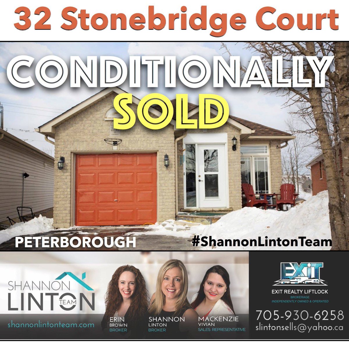 slintonsells's tweet photo. I've got a great reason to cancel the Open House at 32 Stonebridge Court this weekend... This one's #ConditionallySOLD!! #PtboWestEnd #Bungalow
Happy Friday! ๐๐ผ whoโs next?? 705-930-6258
#ShannonLintonTeam #DreamMakers #LoveWhatYouDo #WhatCanYouDoInOneWeek https://t.co/FAYY4DYuPp