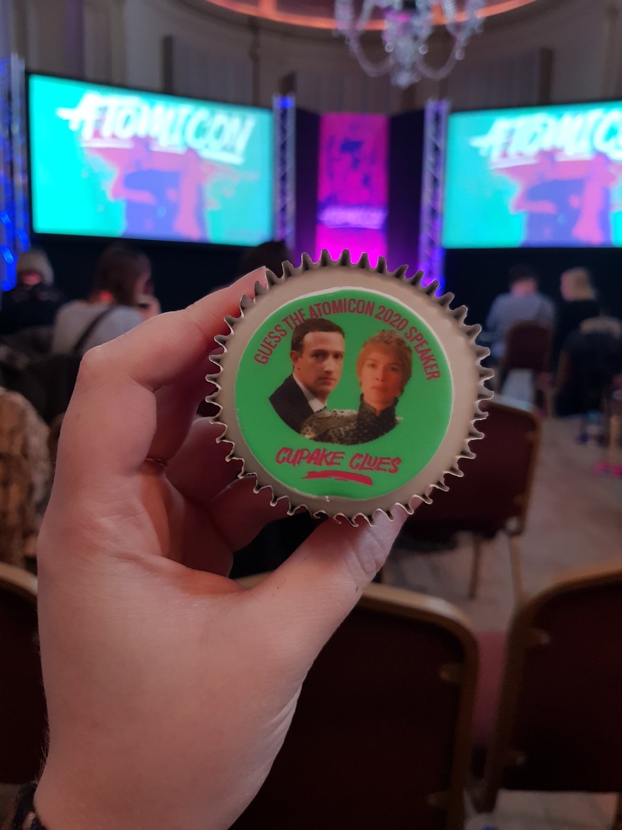 startwithstop's tweet image. These #ATOMICON19 cakes are delish!