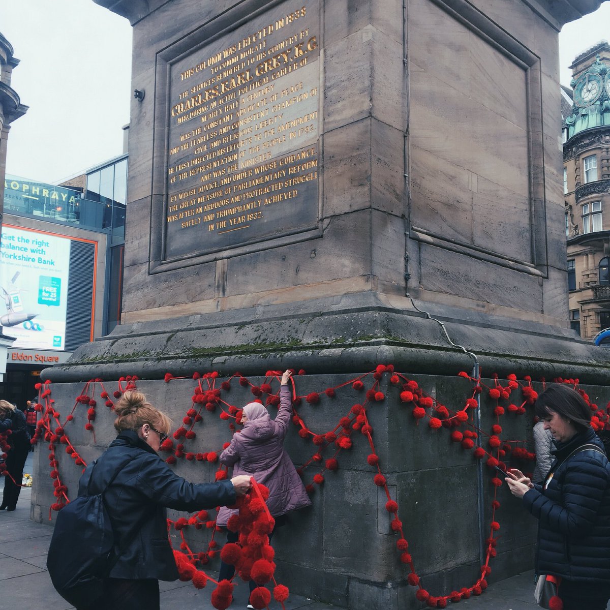 theshyunicorn1's tweet photo. Awesome day at Newcastle for the pop up choir #internationaleomensday #greysmonument #EndPeriodPoverty popped on my pussy hat, best voice (which is terrible) and rocked out. Spread the message of period poverty. @Womens100 https://t.co/mfCZtHhZW6