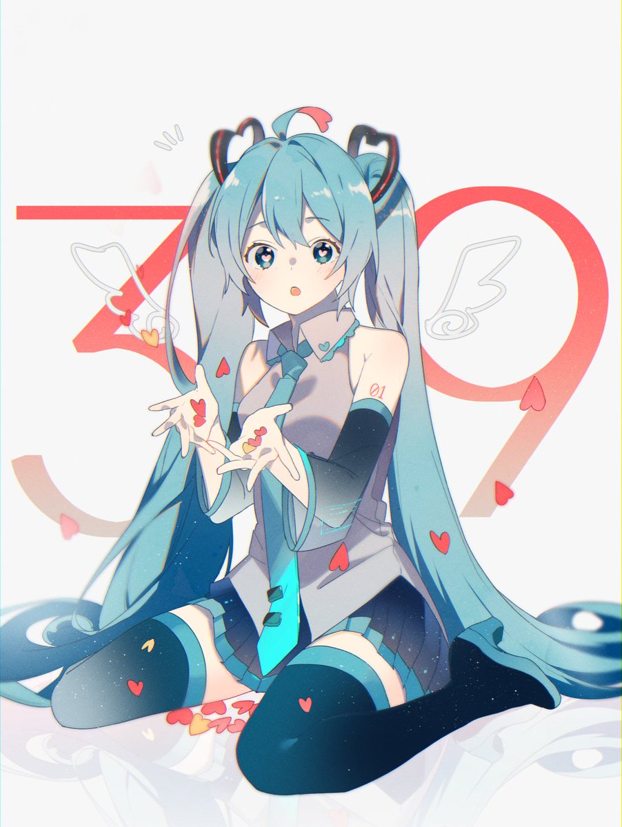 初音ミク 「ミクの日2019! #ミクの日 」|おむたつのイラスト