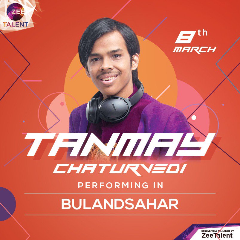 The talented @tanmayrocks123 is performing tonight in Bulandsahar.