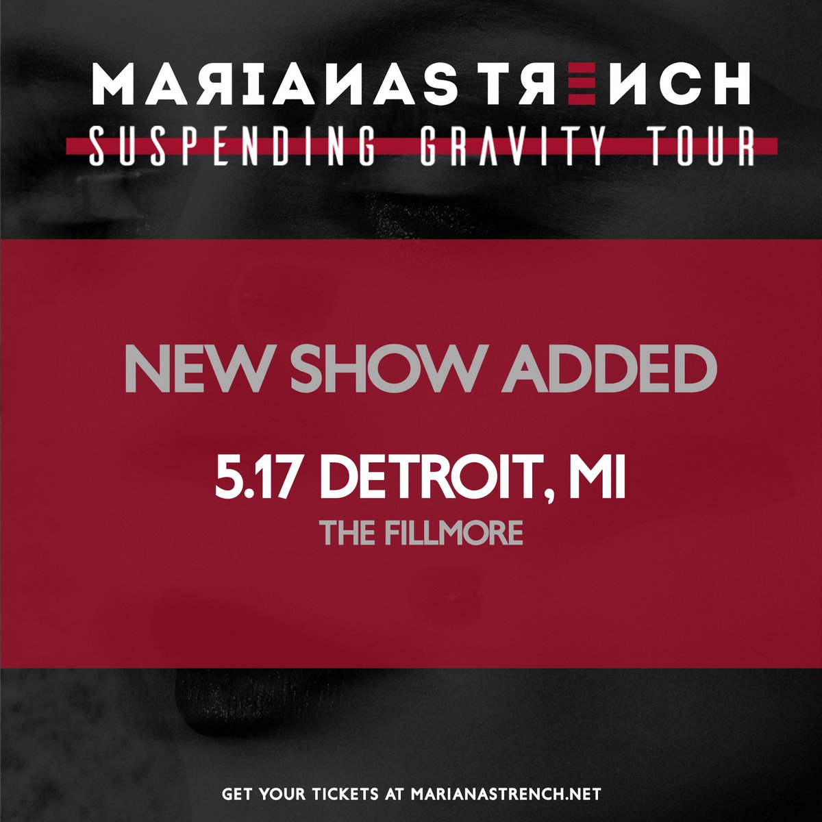 ⚠️DETROIT⚠️ WE ADDED A SHOW! MAY 17TH Public On-Sale (GA & VIP) starts today at 12:00pm local time! @FillmoreDetroit #SuspendingGravityTour #MTPhantoms